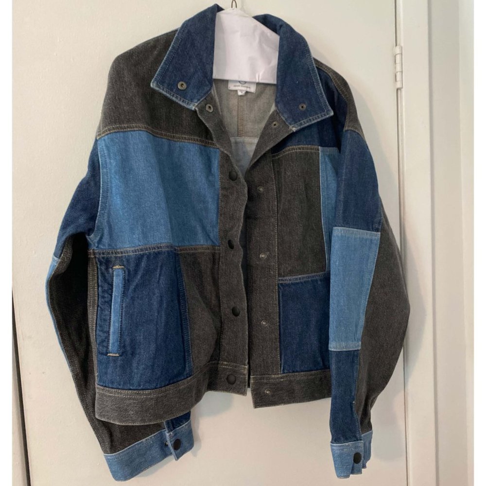 AG Kaya Denim patchwork Jacket Size Small